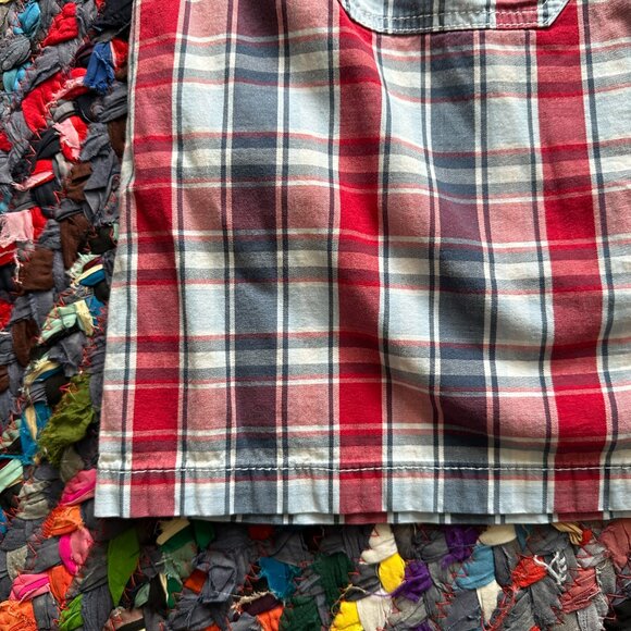 Croft & Barrow Red Blue Plaid Skort Women's Size 12 Stretch Preppy Y2K Americana - Picture 12 of 16